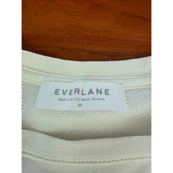 Everlane 100% Cotton White Pullover Sweatshirt Size Medium - Picture 4 of 5